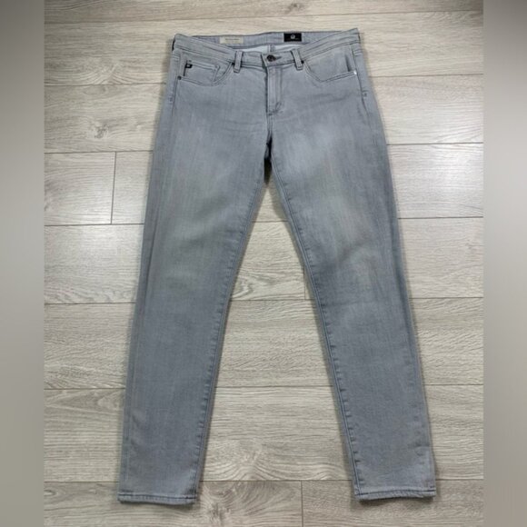 AG The Stevie Slim Straight Ankle Grey Jeans - Picture 2 of 12